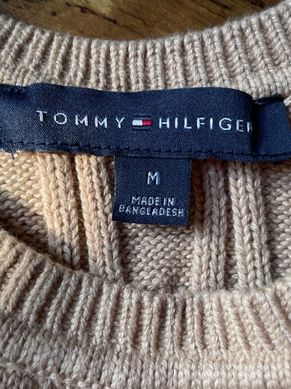 Tommy Hilfiger Women's Cotton Cable-Knit Tank Top / Vest in Sand - Picture 3 of 5